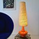 Mid Century Orange Ceramic Floor or Table Lamp 1960S Vintage Home