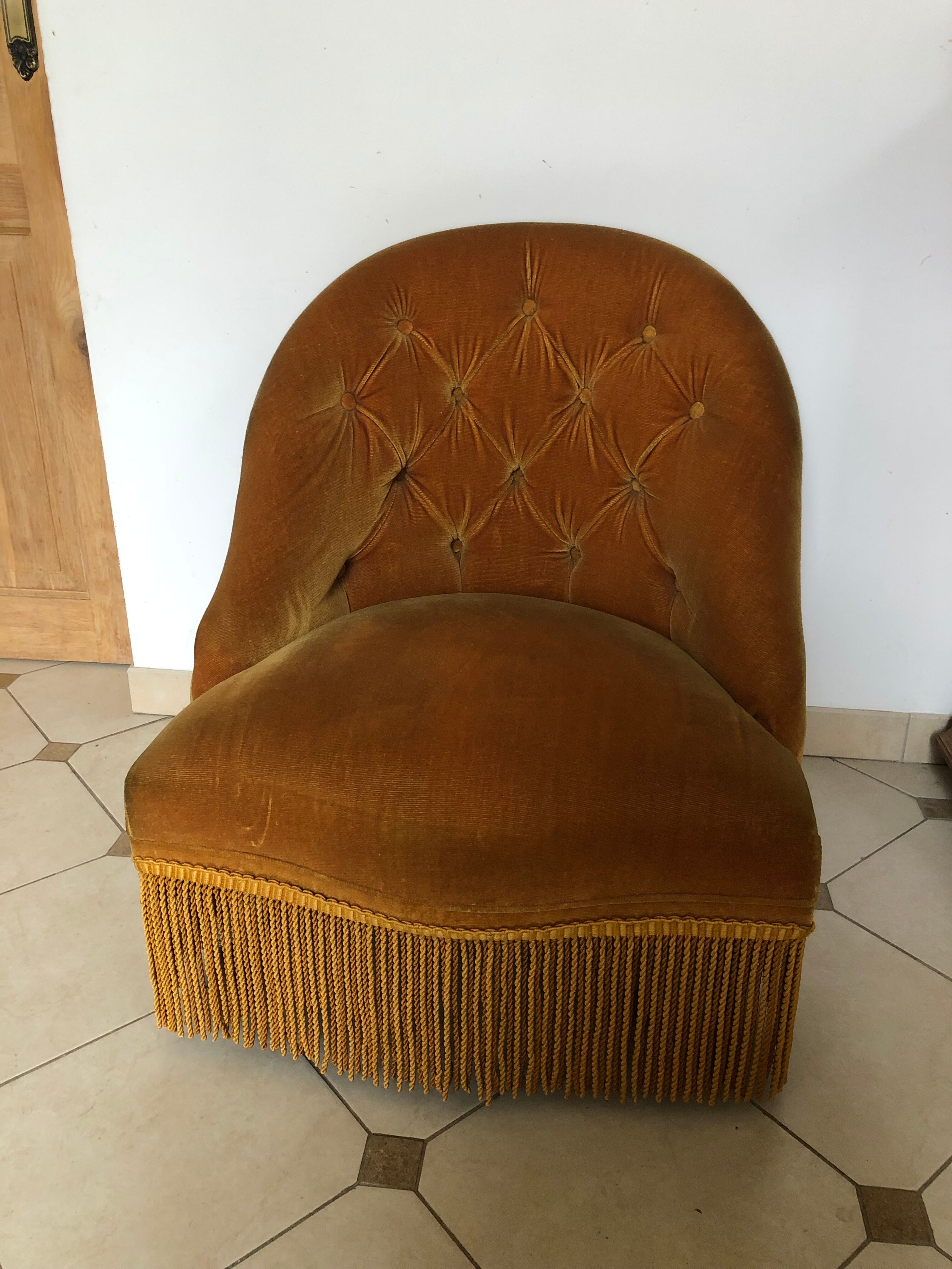 Fauteuil crapaud vintage