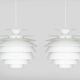 Paire de 2 suspensions danoises Barcelona par Bent Karlby, Lyfa, 1960