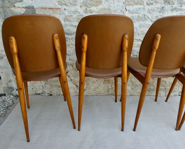 4 chaises Baumann, années 60