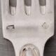 Silver metal cutlery spoons forks small spoons