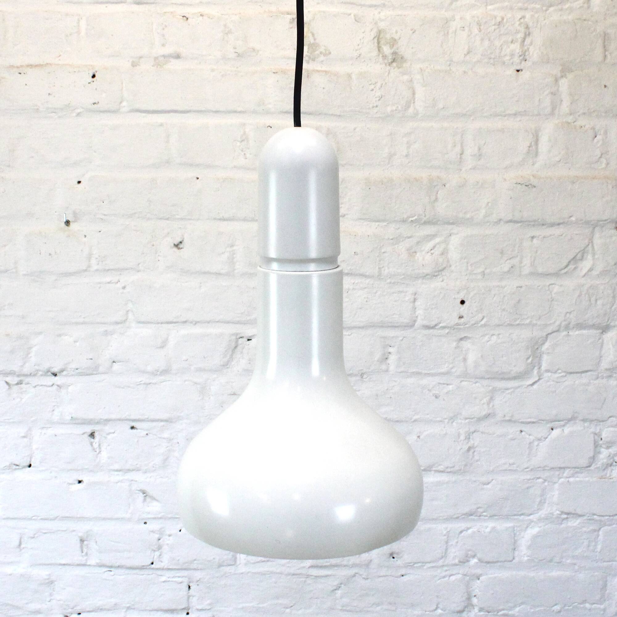 Vintage lacquered aluminum pendant light by Staff Leuchten 1970s
