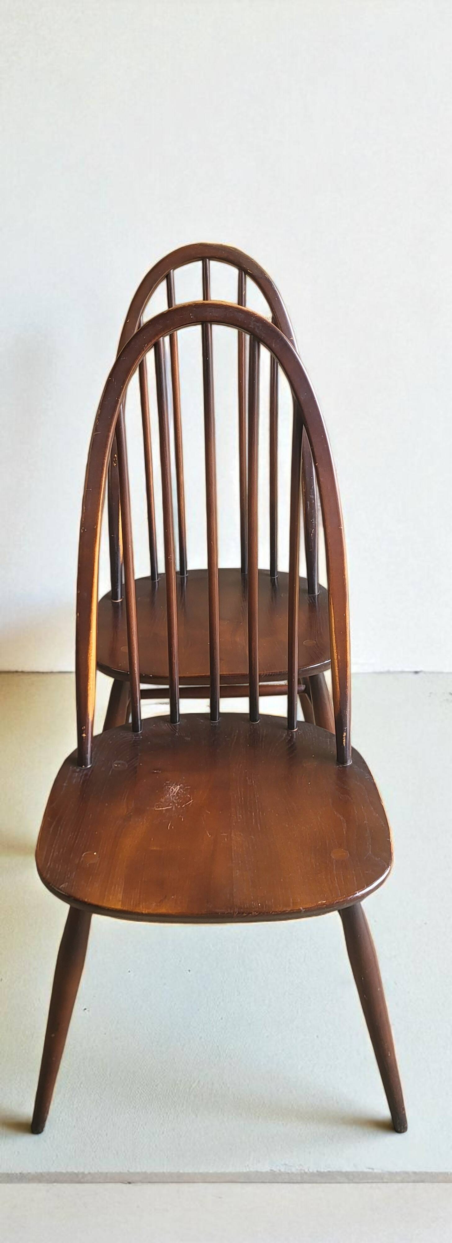 6 Quaker Windsor chairs / armchairs, Ercol 1950s