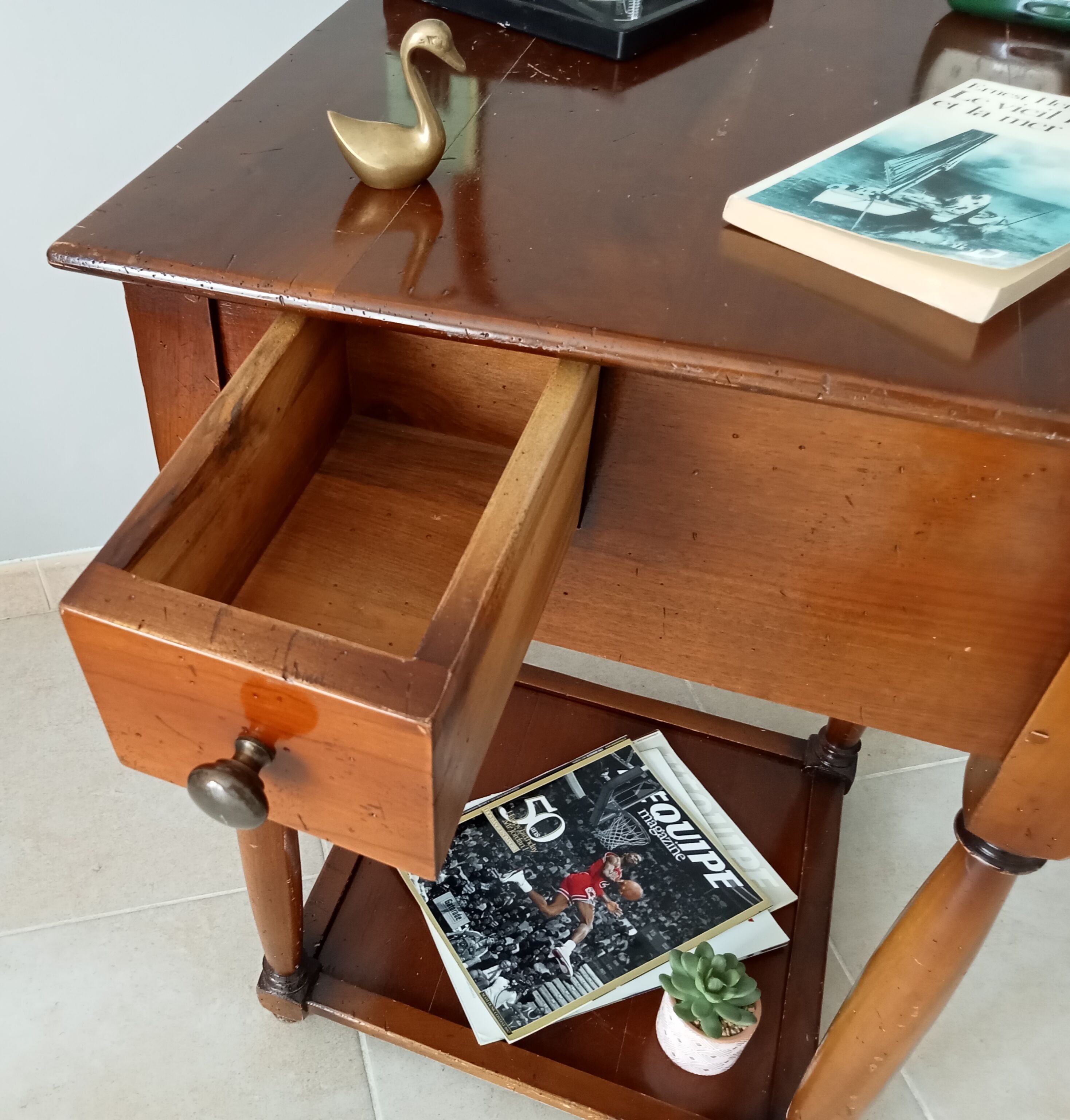 Vintage mahogany side table 50s