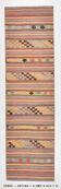 Tapis Kilim vert et rouge 2x9, 80x287 cm