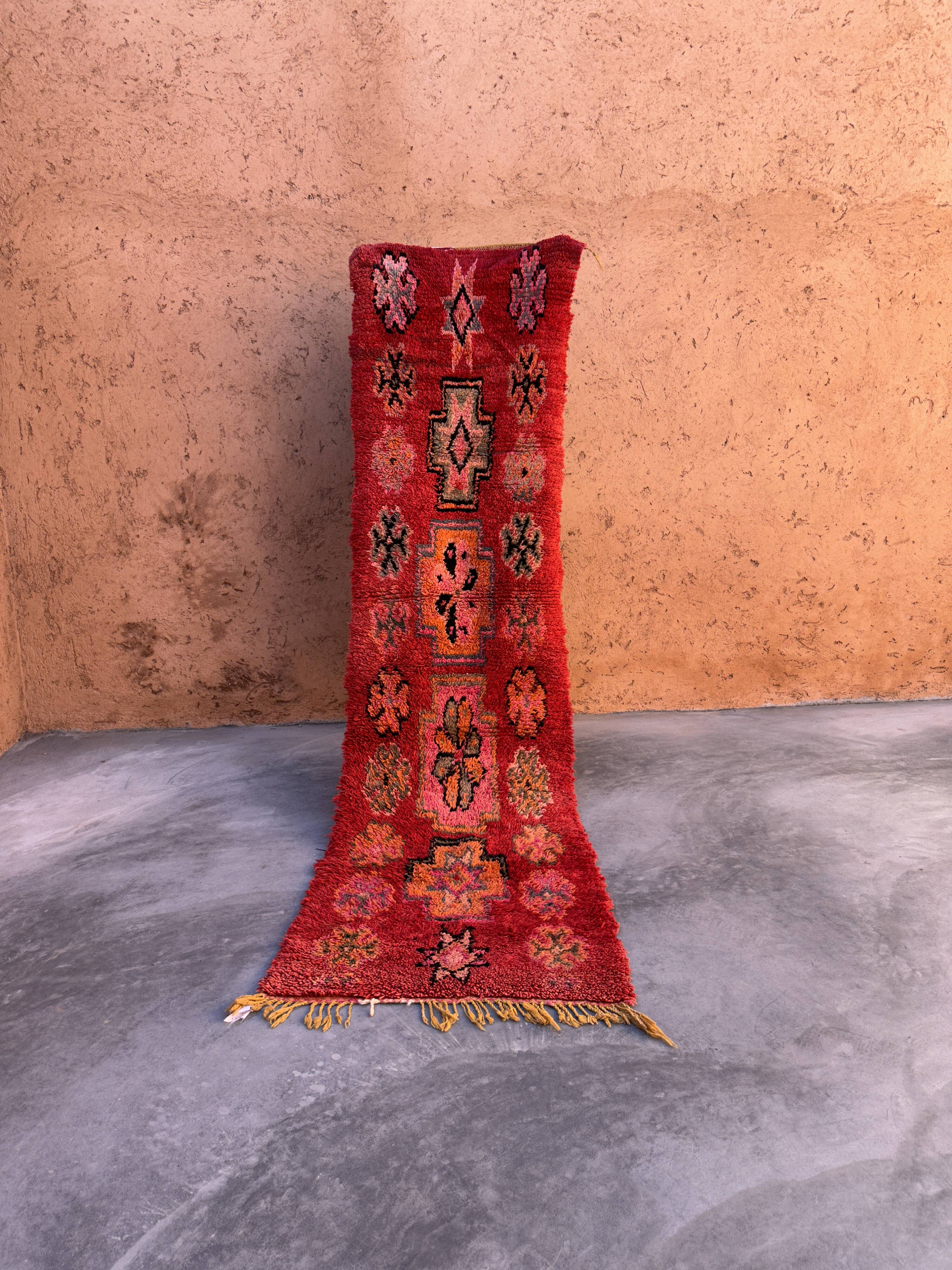 Tapis Marocain boujad rouge