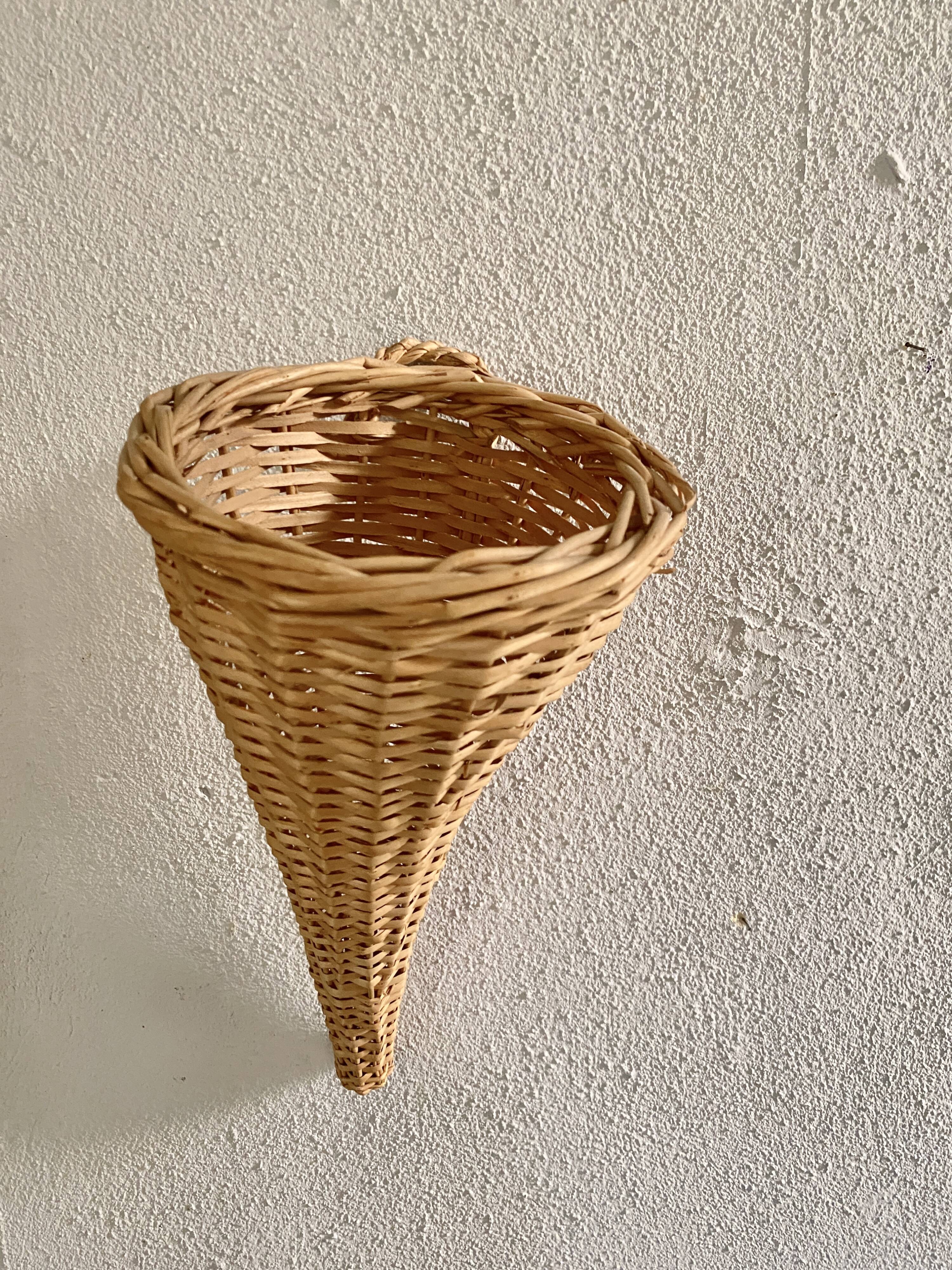 Panier décoration murale osier
