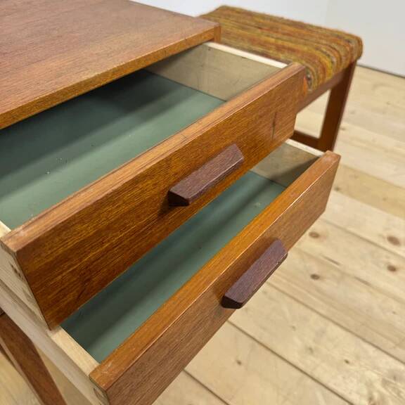 Teak telephone bench, Denmark 1960