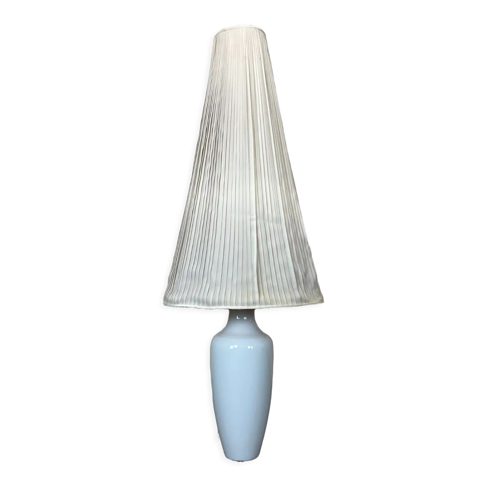 60s 70s floor lamp porcelain KPM brass space age