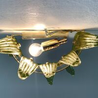 Fume’ “palmette” murano glass belt wall sconce