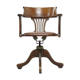 English antique hillcrest swivel desk chair 1920s