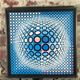 Painting / Vintage screen print 70'S after Victor VASARELY under framed glass