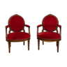 Paire de fauteuils de style Louis XVI époque fin XIXeme