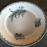 Flat hollow in earthenware st amandinoise st amand model lily of the valley