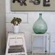 Wooden waxer's stool with drawer