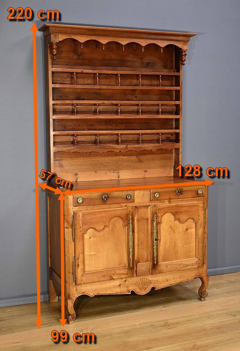 Louis XV style blond cherry wood sideboard – mid-19th century