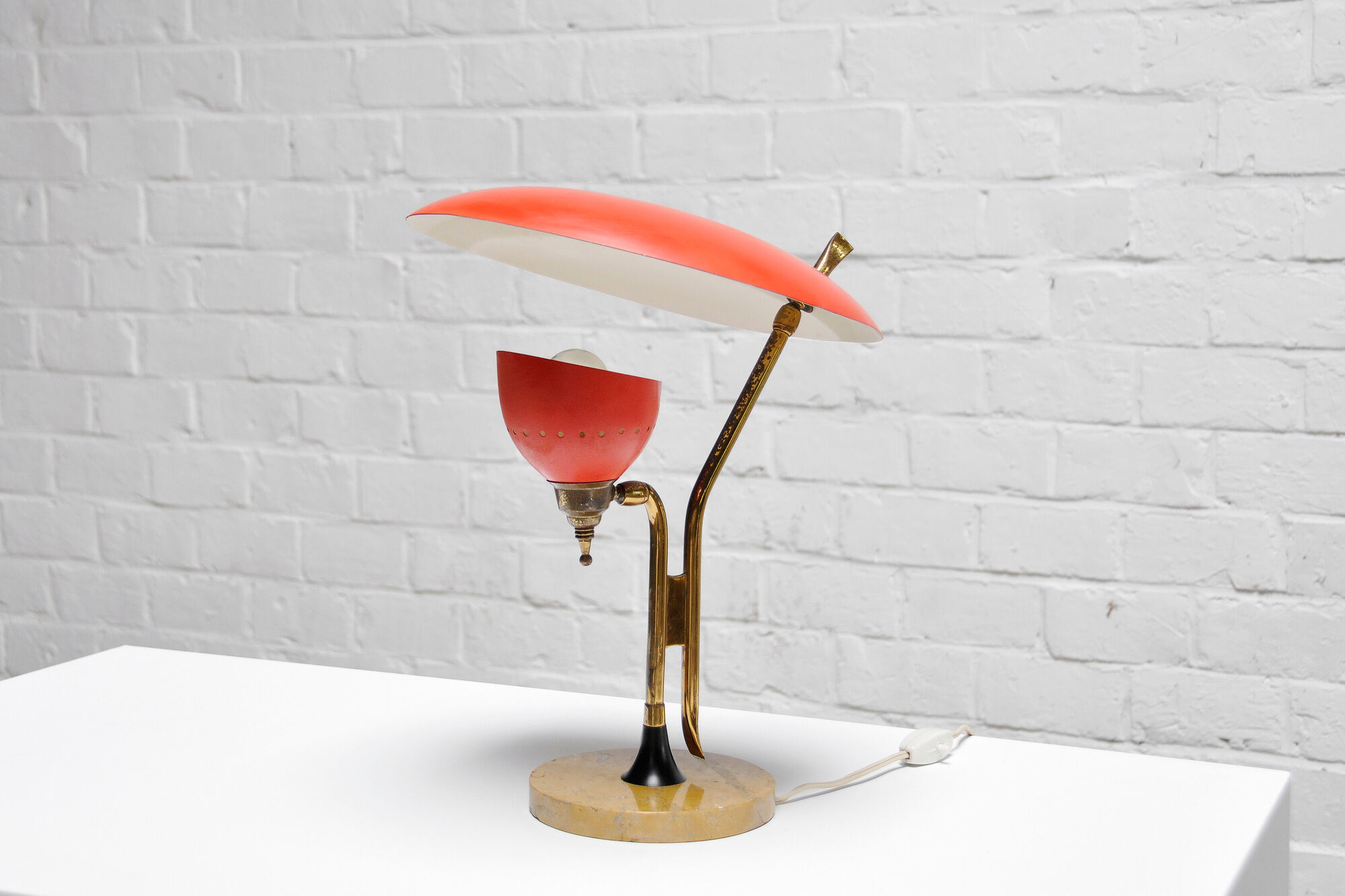 Mid-Century Italian Table Lamp by Oscar Torlasco for Lumen Milano, 1950s