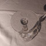 Verres anciens gravés - 6 eau - 6 vin - 6 apéritif