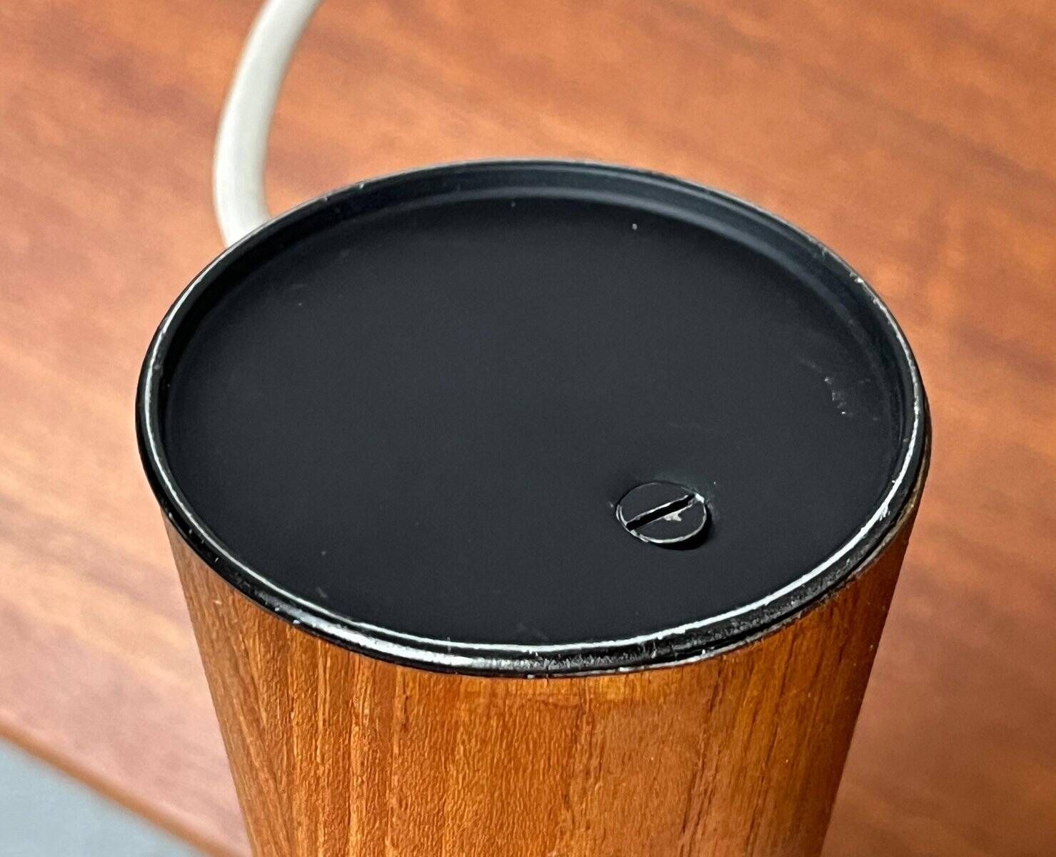 Lampe de table en teck minimaliste du milieu du siècle, années 1960