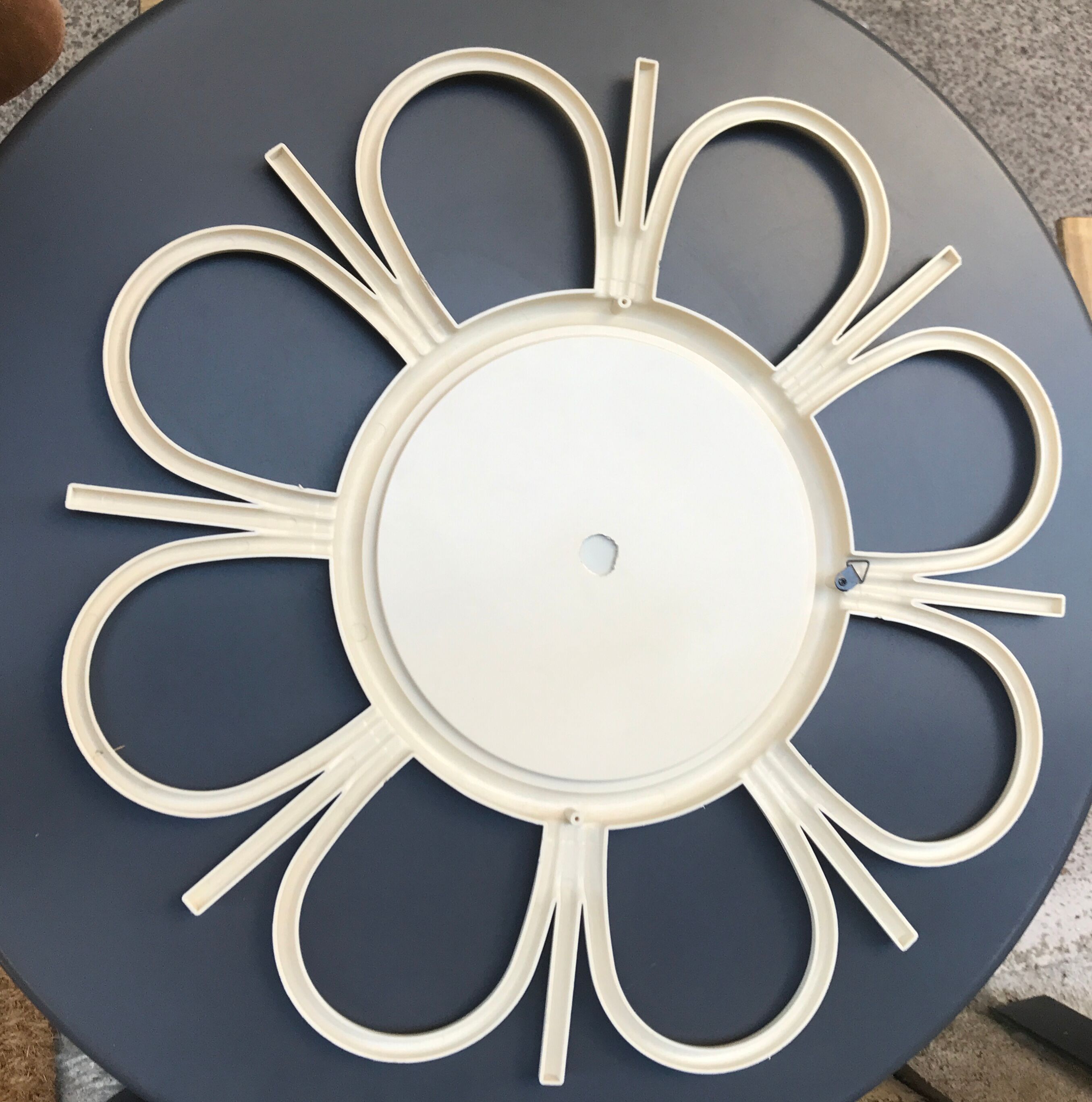 Vintage beige flower mirror