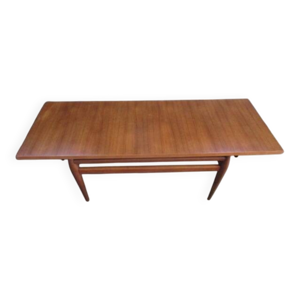 table basse monte-et-baisse - acajou