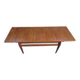 Table basse monte-et-baisse scandinave en acajou – Vintage