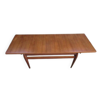 Scandinavian height-adjustable coffee table in mahogany – Vintage