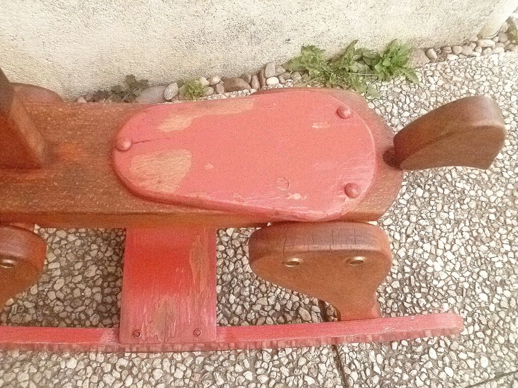 Wooden rocking horse