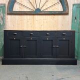Black patinated workshop sideboard