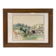 Old painting, mountain landscape in the Jura, nineteenth century