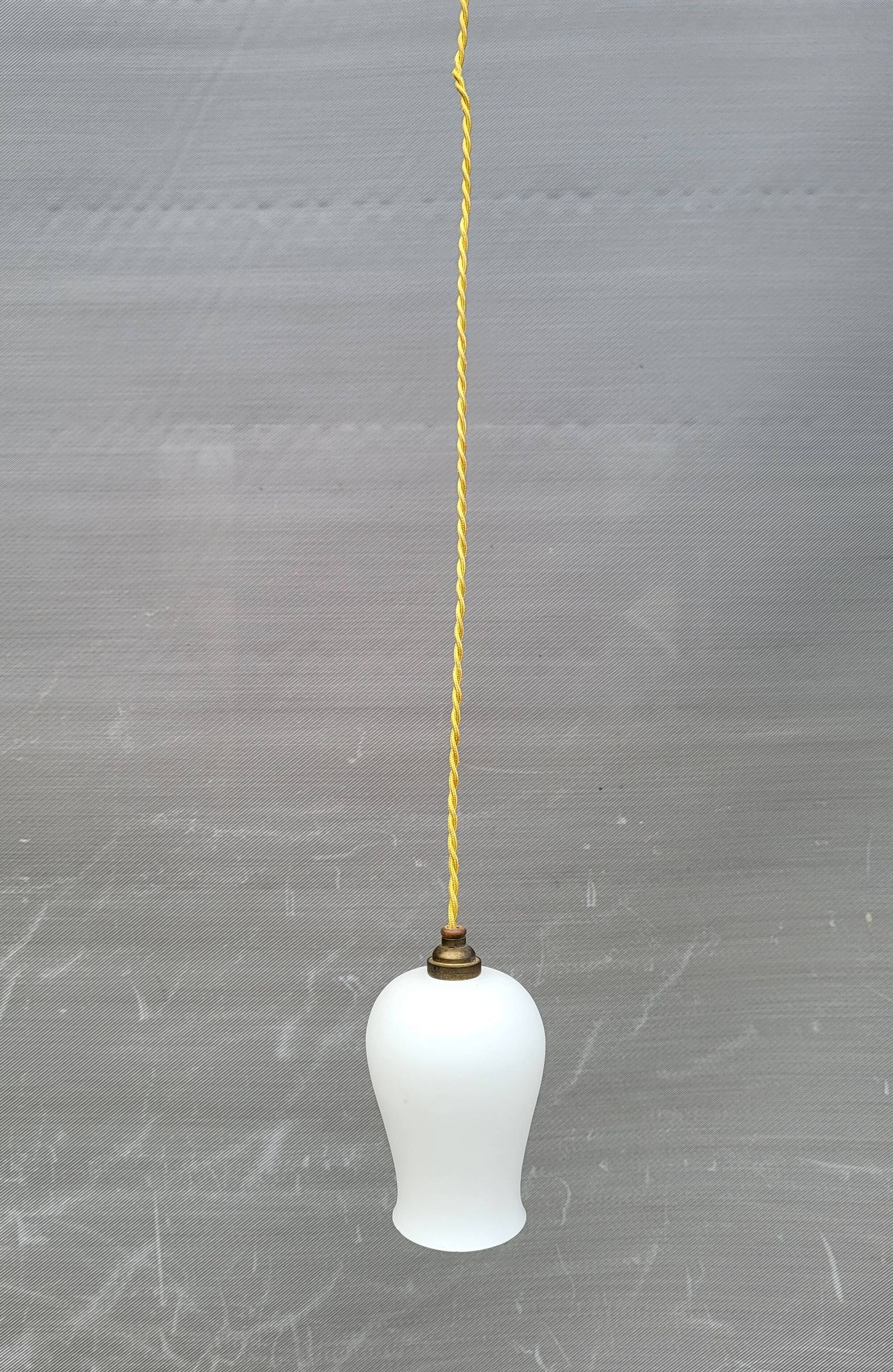 Opaline glass tulip pendant light