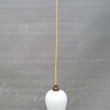 Opaline glass tulip pendant light