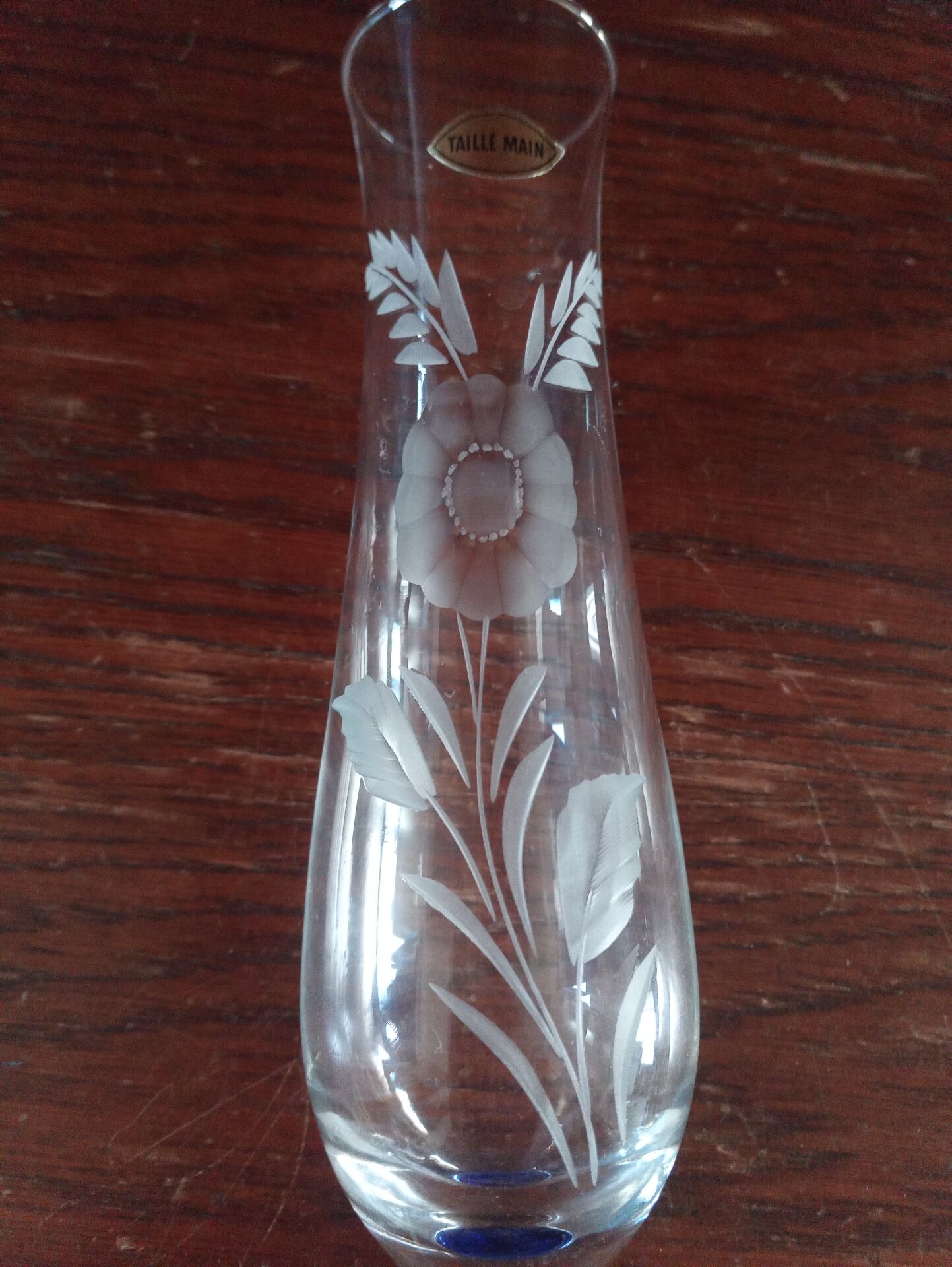 Vase baccarat taillé main