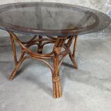 Rattan dining table