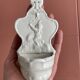 19th century porcelain angel holy water font