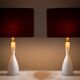 Kastrup Opaline Glass Table lamps Design by Jacob Bang 1960s Denmark