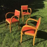 Trio of bridge armchairs Rockabilly 1950