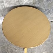 Table à manger ronde en rotin plateau formica - vintage 1960