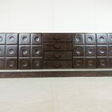 Graphical brutalist credenza, 1970s