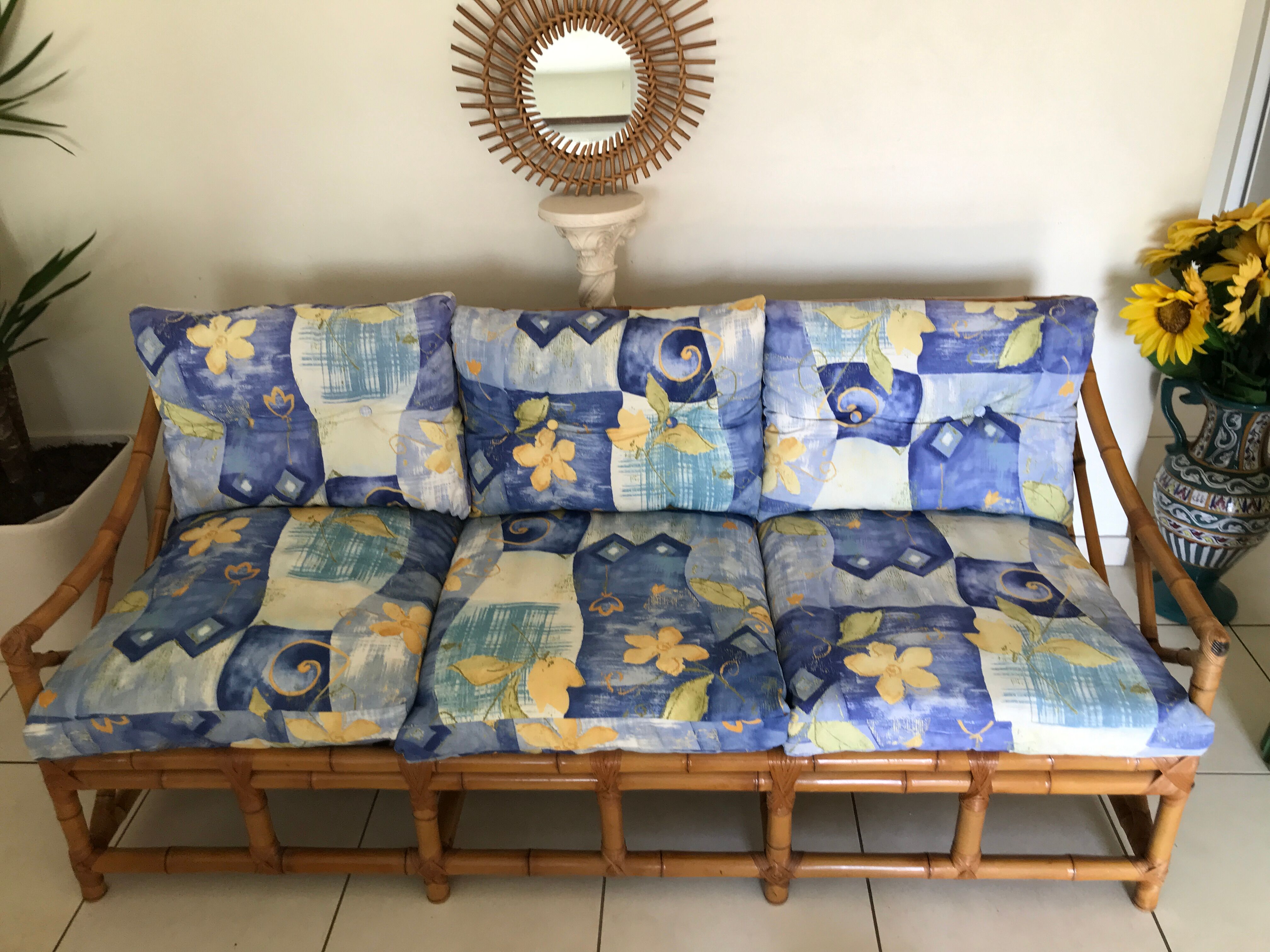 3-seater bamboo sofa 50/60