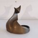Abstract animal sculpture in bronze