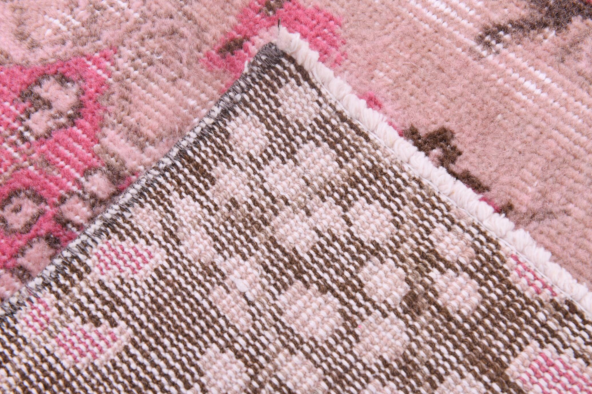 5x8 Pink Brown Vintage Area Rug 175x253Cm