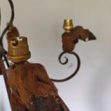 Lustre de chasseur en fer forgé