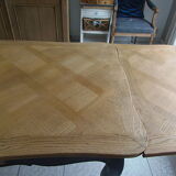 Vintage italian oak table with 2 extensions