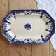 Plat de service ovale terre de fer Longchamp Rouen XIXe