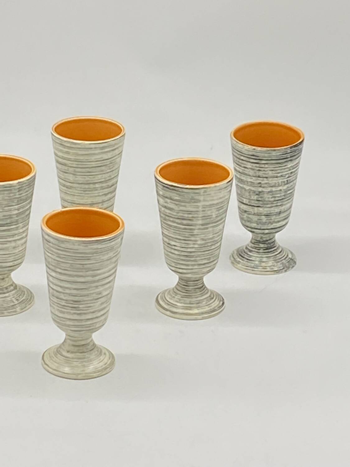 Set of 6 vintage mazagrans, Salins France