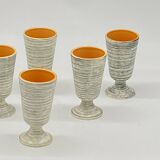 Set of 6 vintage mazagrans, Salins France