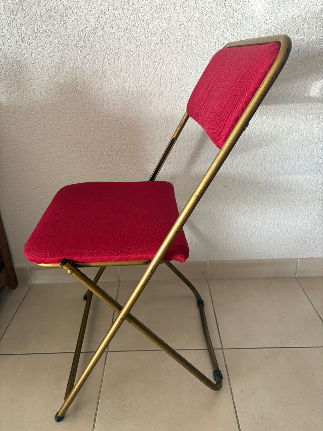 Red Lafuma folding chair