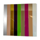 Andrea Lussoli — sculptural wall mirror in coloured glass, signed