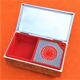 Vintage musical box with mirror psychedelic revolving wheel mechanism